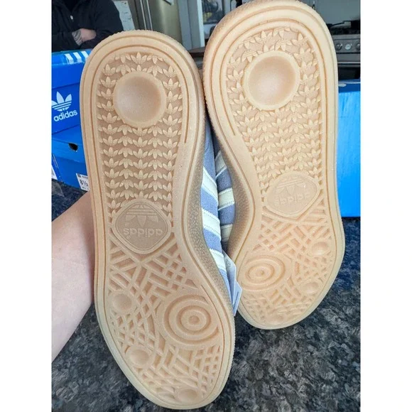 Adidas Handball Spezial W Silver Violet Cream White Gum JR0849 Womens 11 NEW - Picture 6 of 8